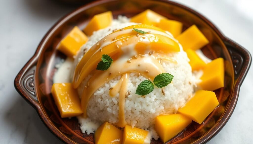 Khao Niaow Ma Muang - tajski deser z mango