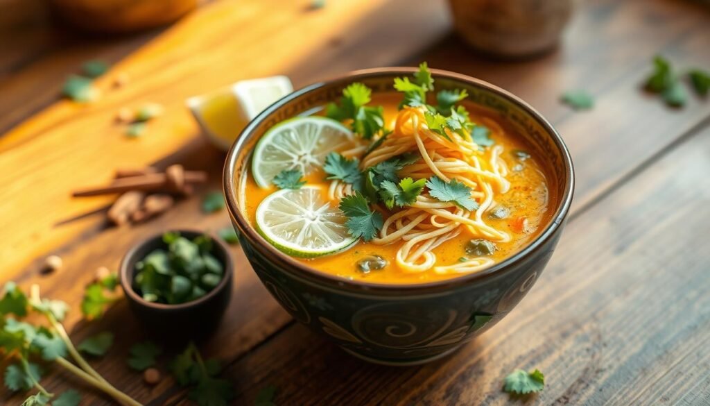 Khao Soi – tajska kokosowa zupa z makaronem curry