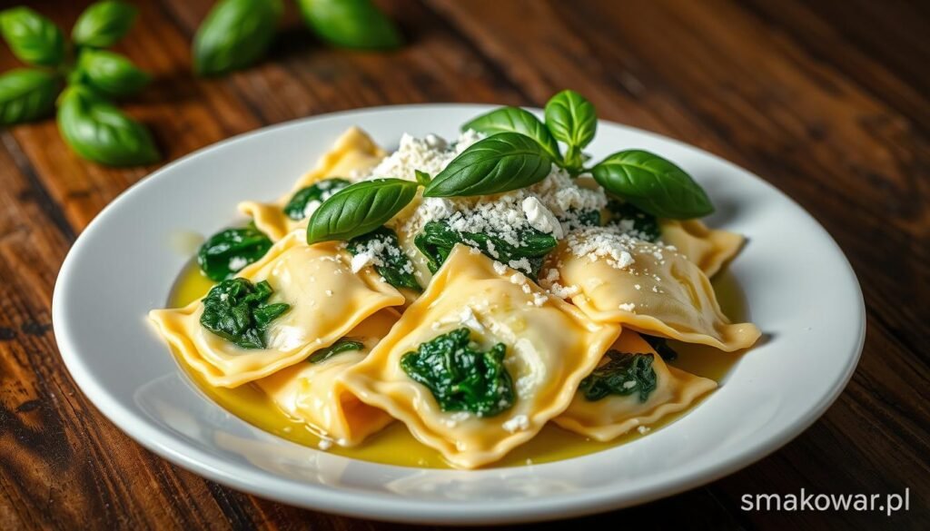 Ravioli z ricottą i szpinakiem