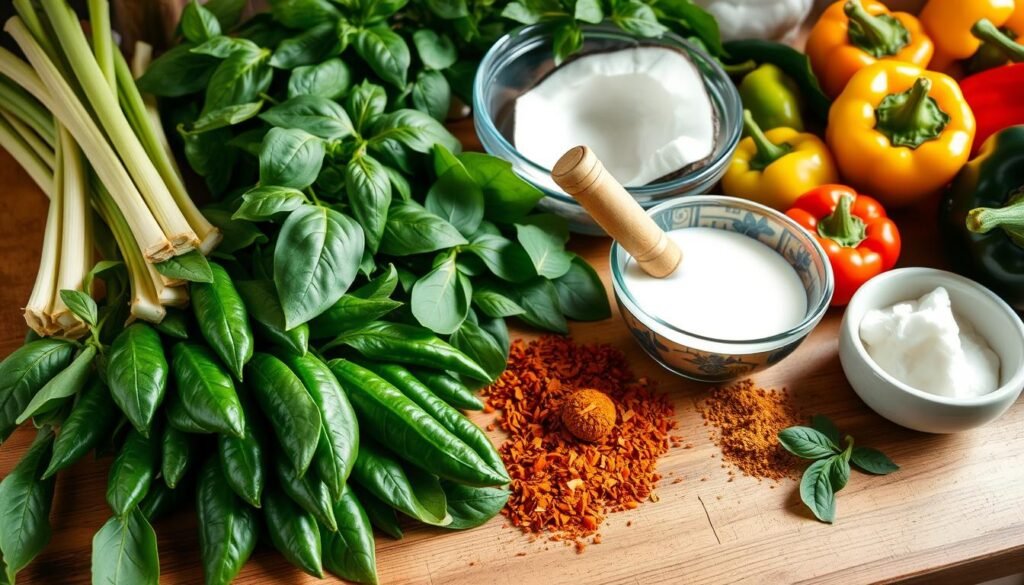 przygotowanie składników na curry