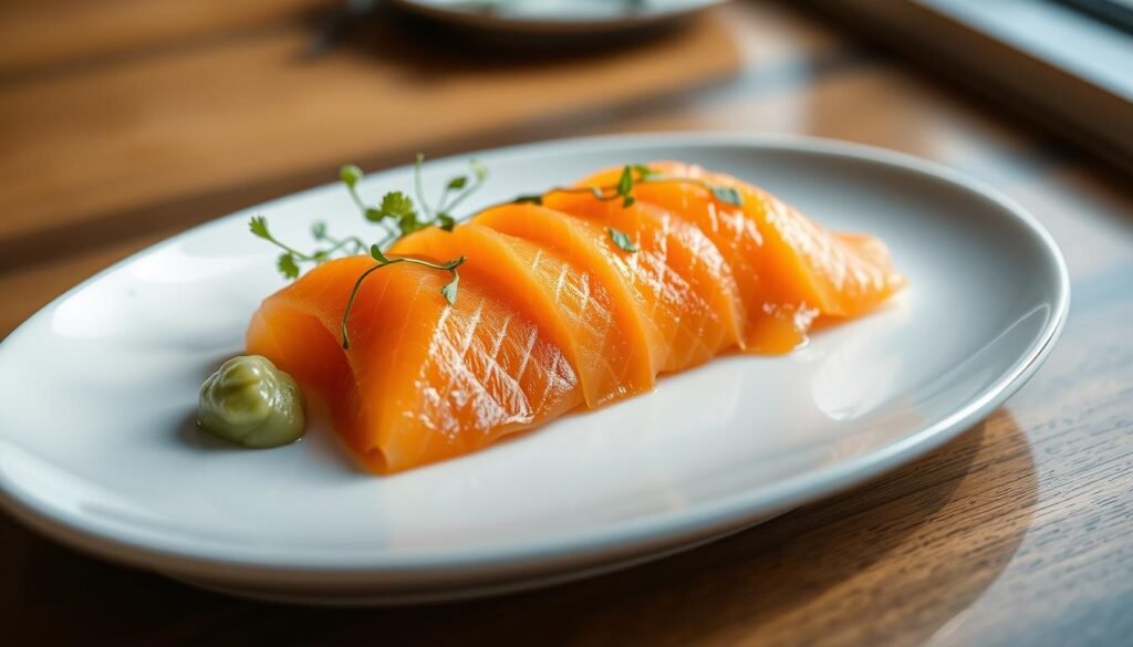 sashimi z łososia