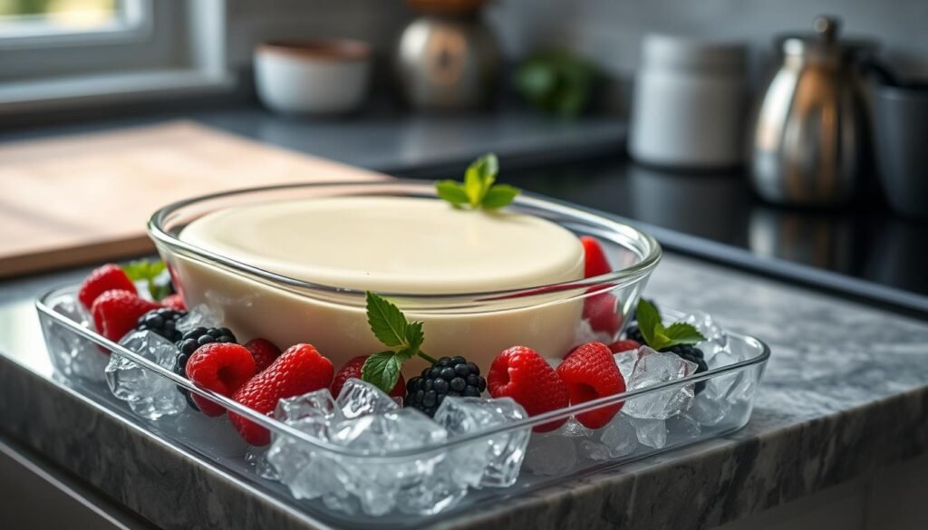 schładzanie panna cotta