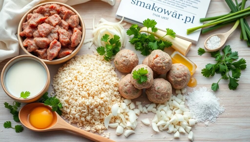 składniki do köttbullar