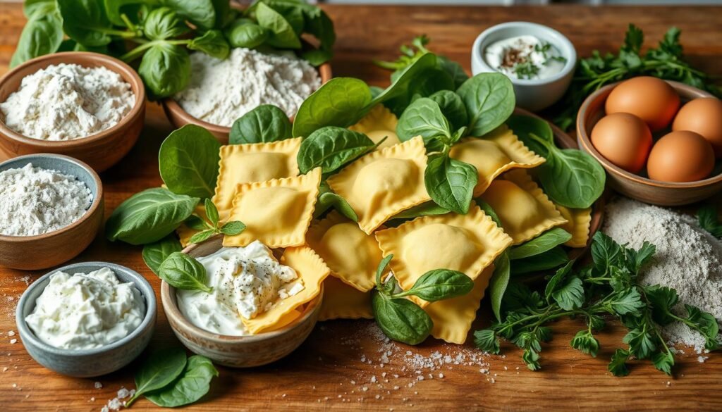 składniki do ravioli