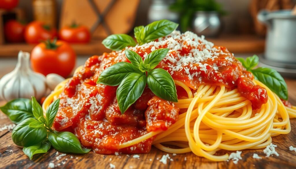 składniki do spaghetti