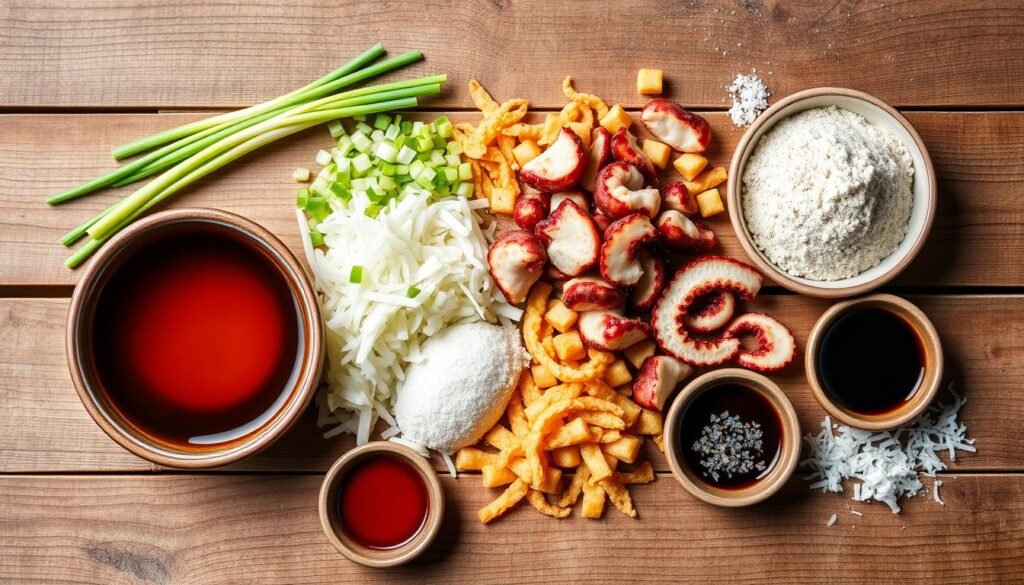składniki do takoyaki