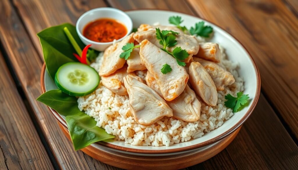Khao Man Gai (Kurczak z ryżem na parze)