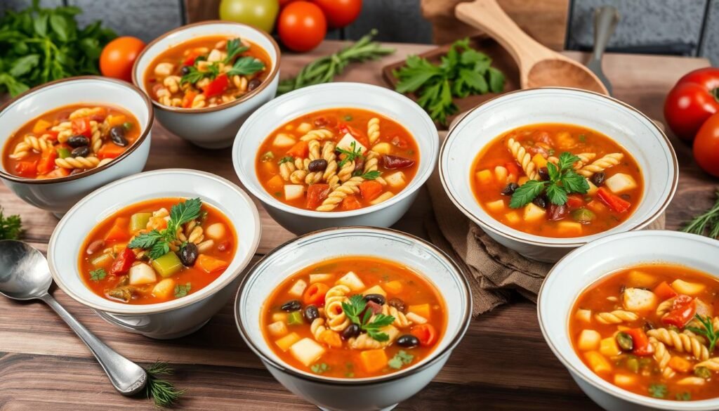 różne wersje minestrone