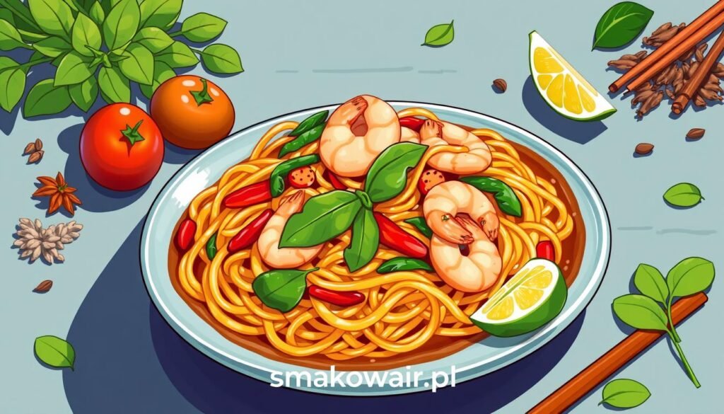 Pad Nam Prik Pao (Dania smażone z pastą chili)