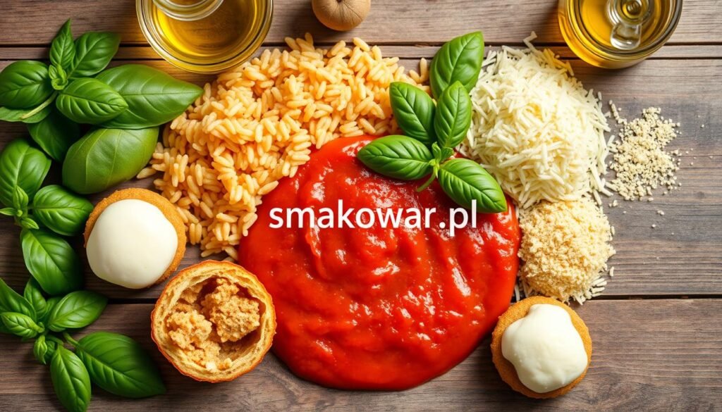 składniki do arancini