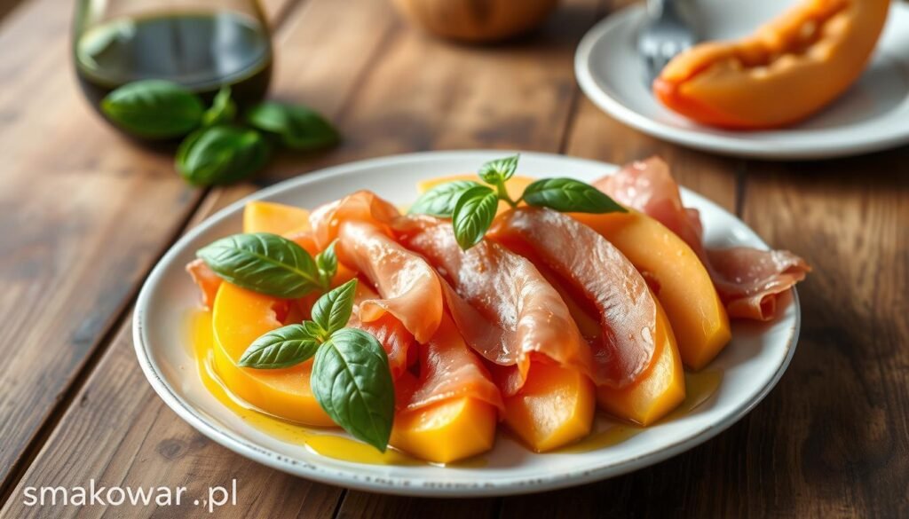 serwowanie Prosciutto e Melone