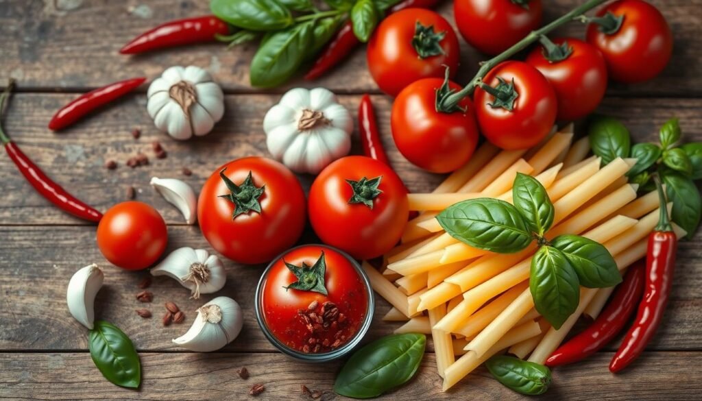 składniki penne all’arrabbiata