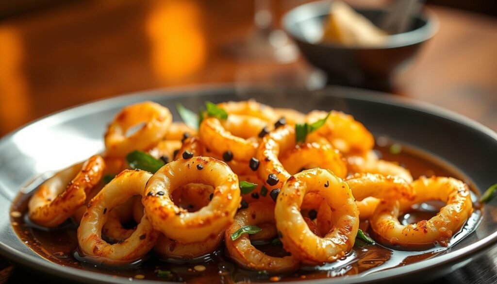 kalmary z czosnkiem i pieprzem