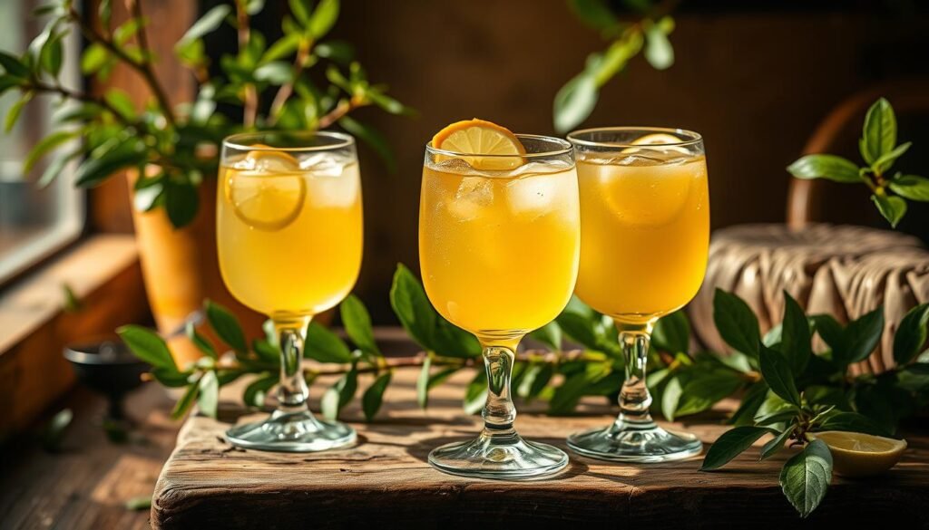 limonkowe mocktaile imbir cukier palmowy