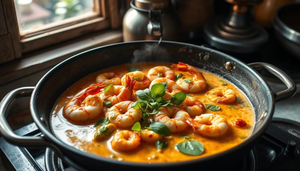 tajskie curry z krewetkami przepis